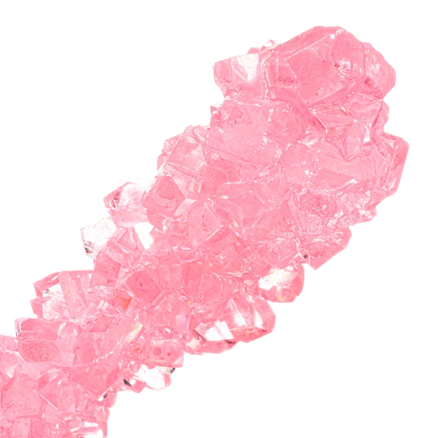 Light Pink Rock Candy Sugar Sticks - Cherry Flavored - 12 Individually Wrapped Pink Party Favors