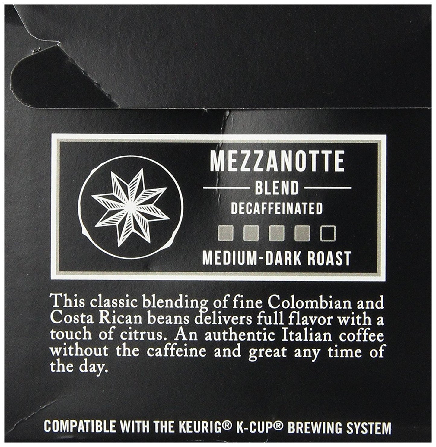 CAFFÈ UMBRIA Single Serving Coffee Cups, Mezzanotte Decaf Blend, 12 Count