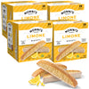 Nonnis Limone Lemon-Iced Biscotti Cookies - Individually Wrapped Italian Tea-Time Snack, Crunchy Twice-Baked, 110 Cal Each, 21.
