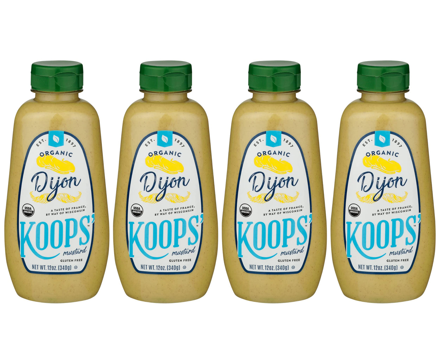 Koops' Organic Dijon Mustard - Dijon Seasoning, Gluten-Free, Kosher, Non-Gmo, Usda Certified Organic Mustard Sauce, Made In The