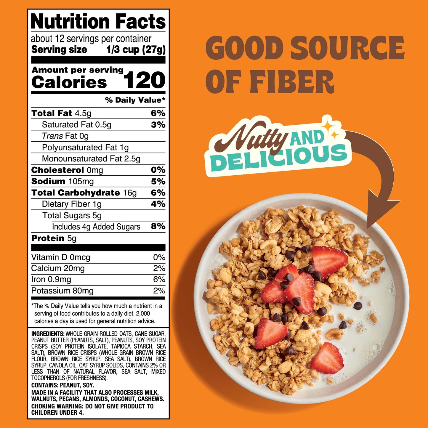 Back To Nature Granola Clusters, Non-Gmo Peanut Butter, 11 Ounce