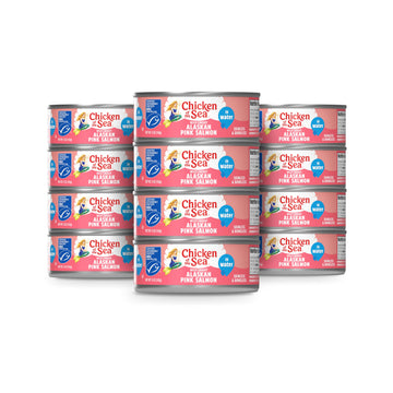 Chicken of the Sea Alaskan Pink Salmon in Water, 5 oz. Cans (Pack of 12), Wild Caught Canned Salmon, Skinless & Boneless (Packag