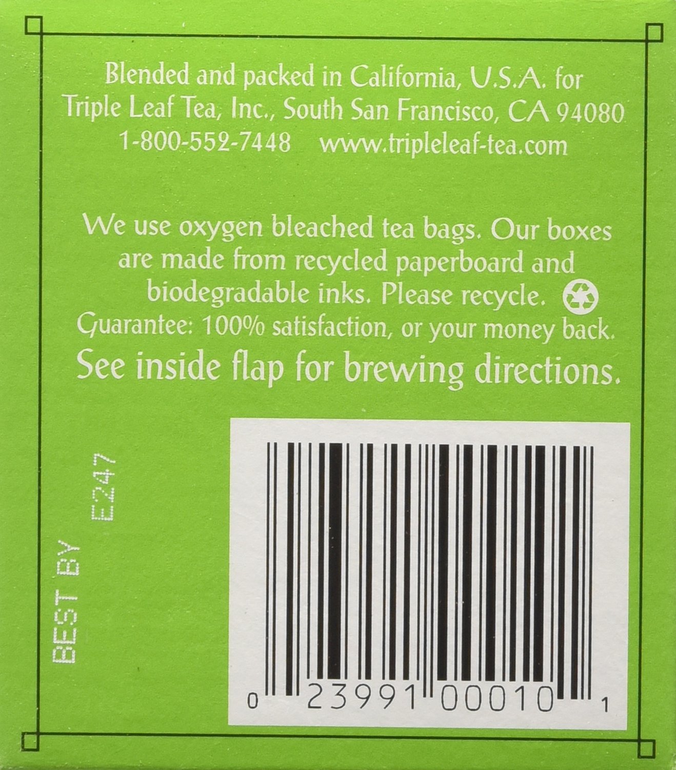 Triple Leaf Teas - Dieter'S Green Herbal Tea, 20 Bag