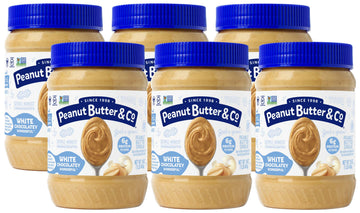 Peanut Butter & Co. White Chocolatey Wonderful Peanut Butter, Non-Gmo Project Verified, Gluten Free, Vegan, 16 Ounce (Pack Of 6)