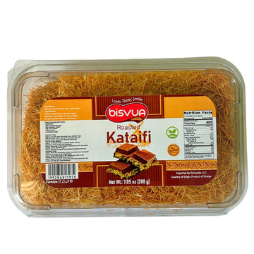 BISVUA Premium Roasted Kataifi 200g (7.1 oz) - Golden Toasted Shredded Fillo Dough for Dubai Chocolate Bars, Pistachio Cream Rec