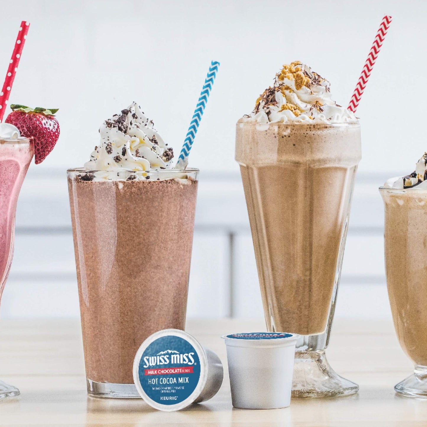 Swiss Miss Milk Chocolate Hot Cocoa Keurig Single-Serve K Cup Pods, 44Count, Milk Chocolate Hot Cocoa, 44Count, Blue