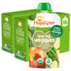 Happy Tot Organics Stage 4 Baby Food Pouches,Gluten Free, Vegan Snack, Love My Veggies, Fruit & Veggies Puree, Apples, Zucchini,