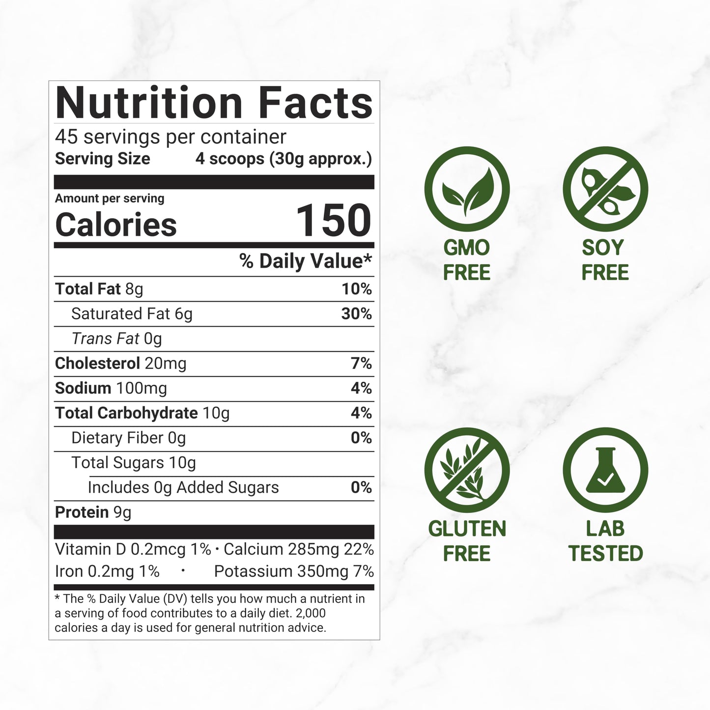 Dry Whole Milk Powder, 3Lbs - Natural Pasture Raised Source - Made In Usa - Powdered Milk For Baking & Cooking - 9G Protein Per