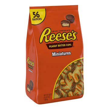 Reese'S Peanut Butter Cups Miniatures, Halloween Candy, Chocolate Candy, 56 Ounce Bulk Candy