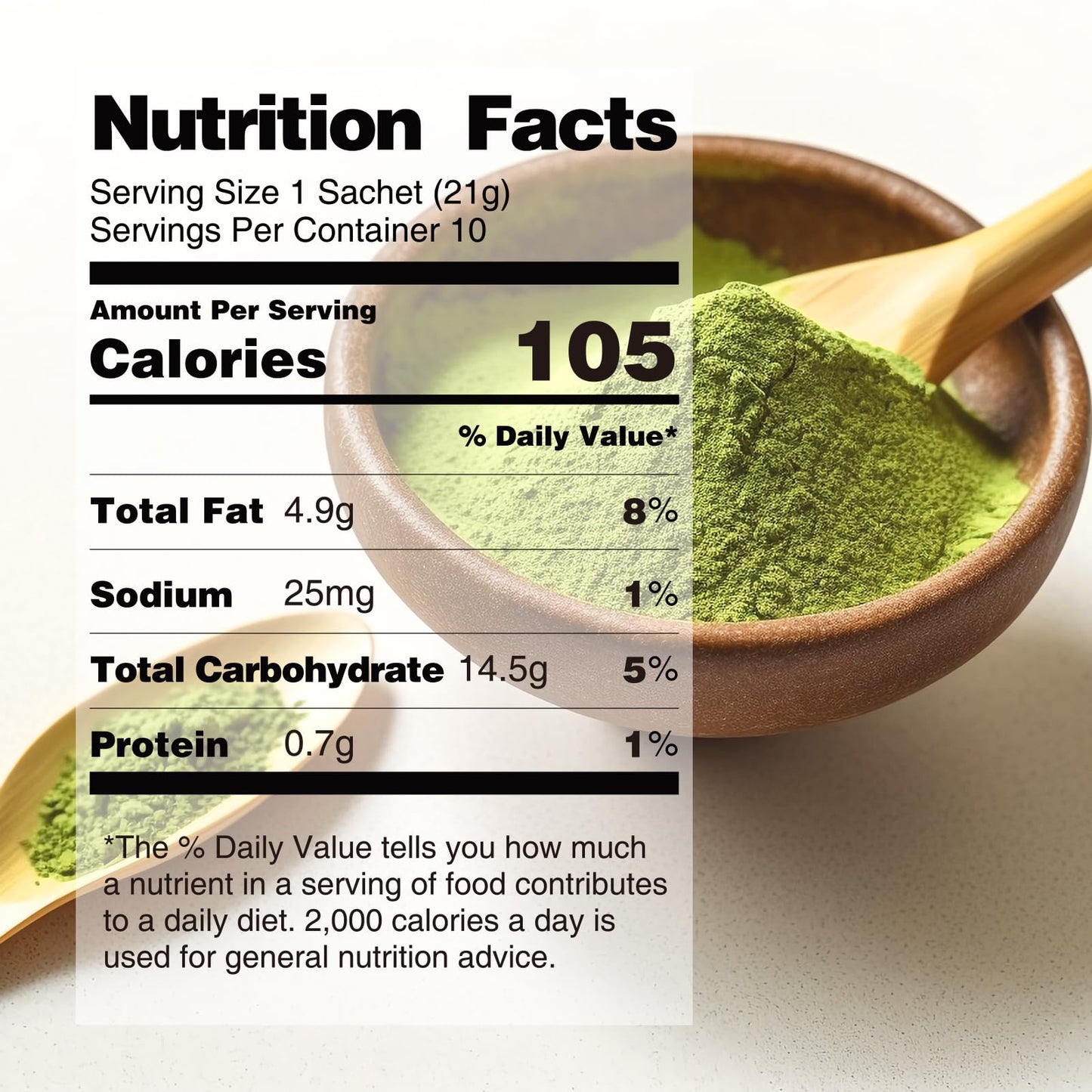 Ganoherb Mushroom Matcha Latte Powder, 7.4 Ounce, 7 Superfood Mushrooms With 25% Beta-Glucans, Lions Mane, Reishi, Chaga, Coconu