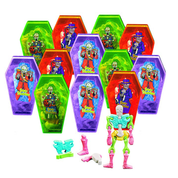 Interlocking Skeleton Bone Candy With Coffin (12 Packs) Halloween Candy