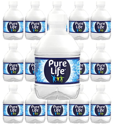 Tribeca Nestle Pure Life Water, 8Oz Bottles, Pack Of 15 With Bay Area Marketplace Napkins