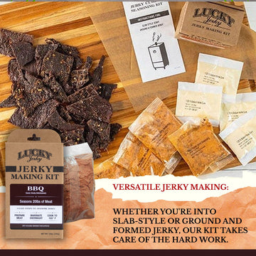 Lucky Beef Jerky BBQ DIY Jerky Seasoning Kits, 12 Ounce, Seasons 20lbs of Meat