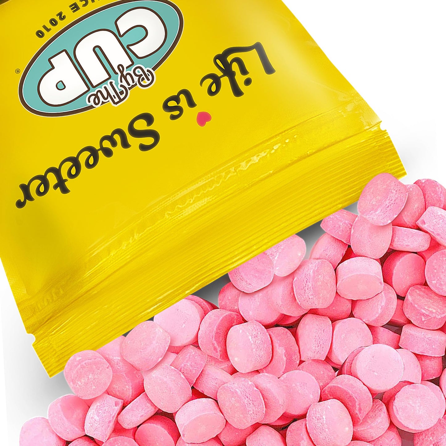 By The Cup Pink Wintergreen Canada Mints, 1.5 Lb Bulk Bag