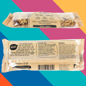 Lenka Handmade Craft Granola Bars - Peanut Butter & Chocolate Gluten Free High Fiber - Nutritious Snack Bar With Organic Granola
