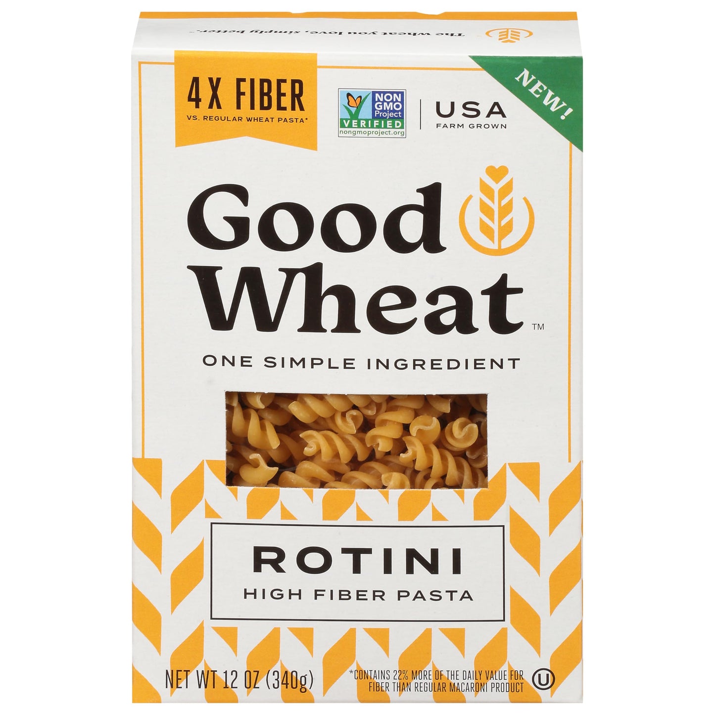 Good Wheat, Rotini Pasta, 12 Ounce