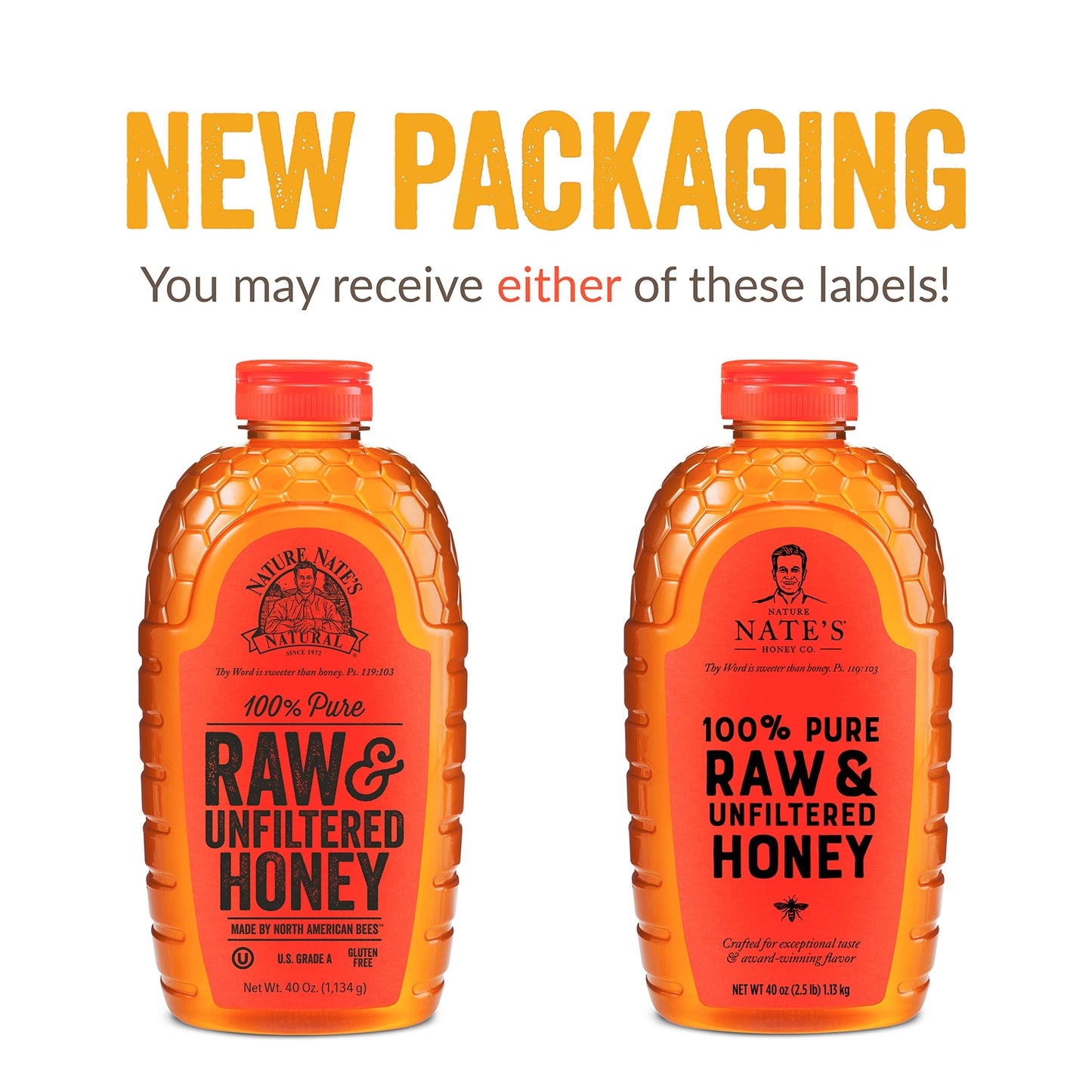Nature Nate'S 100% Pure, Raw & Unfiltered Honey, 40 Oz. Squeeze Bottle; All-Natural Sweetener, No Additives