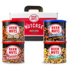 Malt-Inspired Nuts Brand Snacks, Original Nutcase, Perfect For Gifting, Original Peanuts, Original Bar Mix, Cashews, Almonds, Sweet & Spicy Bar Mix, Resealable Cans, Snackin Since 1953 (Pack Of 4)