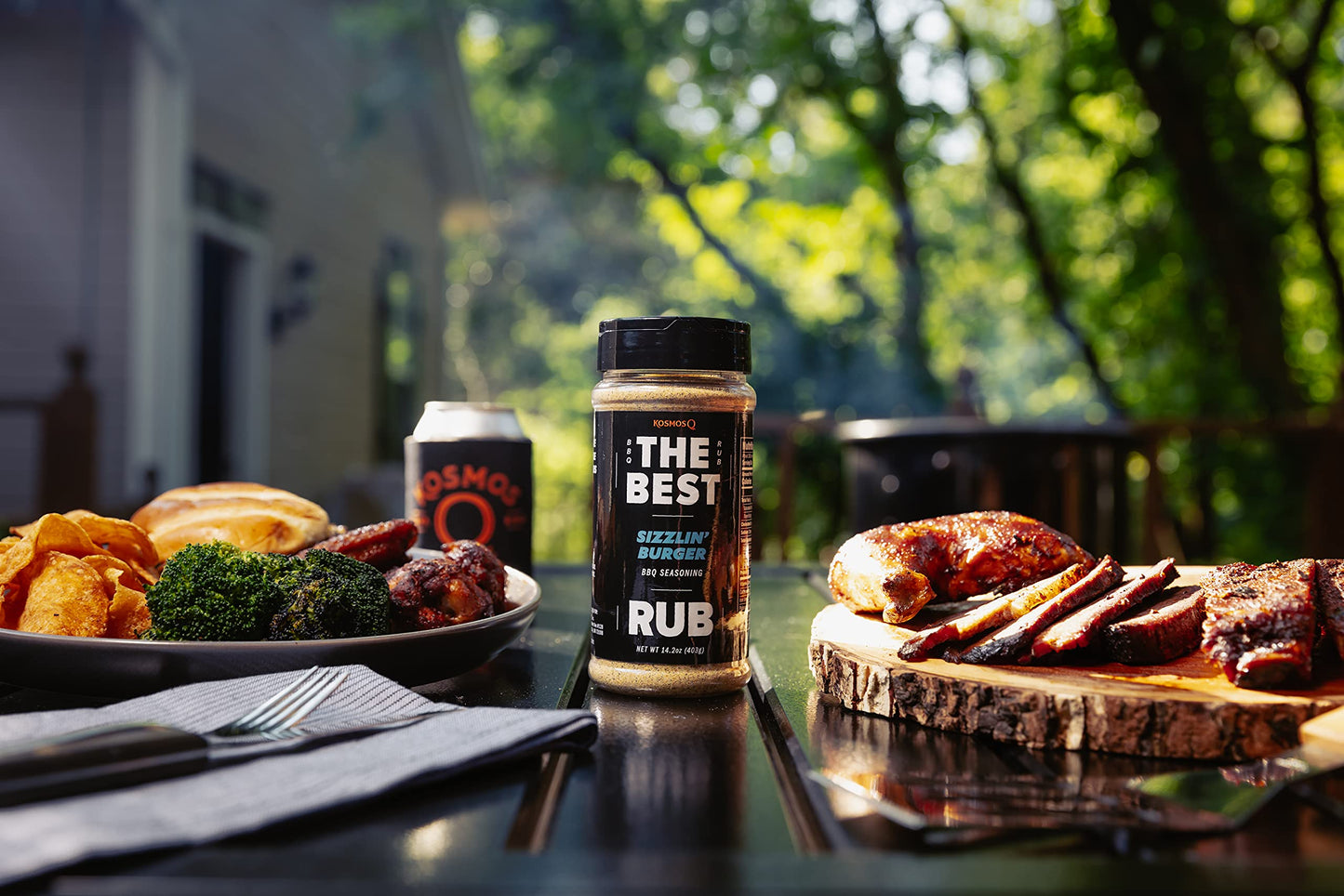 Kosmos Q The Best Sizzlin' Burger Rub - Bbq Dry Rub & Spice Seasoning For Hamburger Meat, Burger Patties, Meatloaf, Barbecue Bri