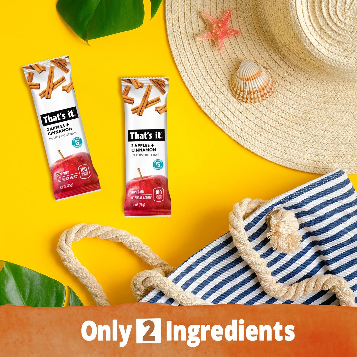 That'S It. Apple + Cinnamon 100% Natural Real Fruit Bar, Best High Fiber Vegan, Gluten Free Healthy Snack, Paleo For Children &