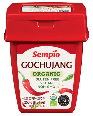 Sempio Organic Gluten-Free Gochujang - Korean Red Chili Pepper Paste, Spicy, Sweet And Savory Sauce, Traditional Fermented Condiment For Tteokbokki, Bibimbap, Dips And Marinades (8.8 Oz / 250G)
