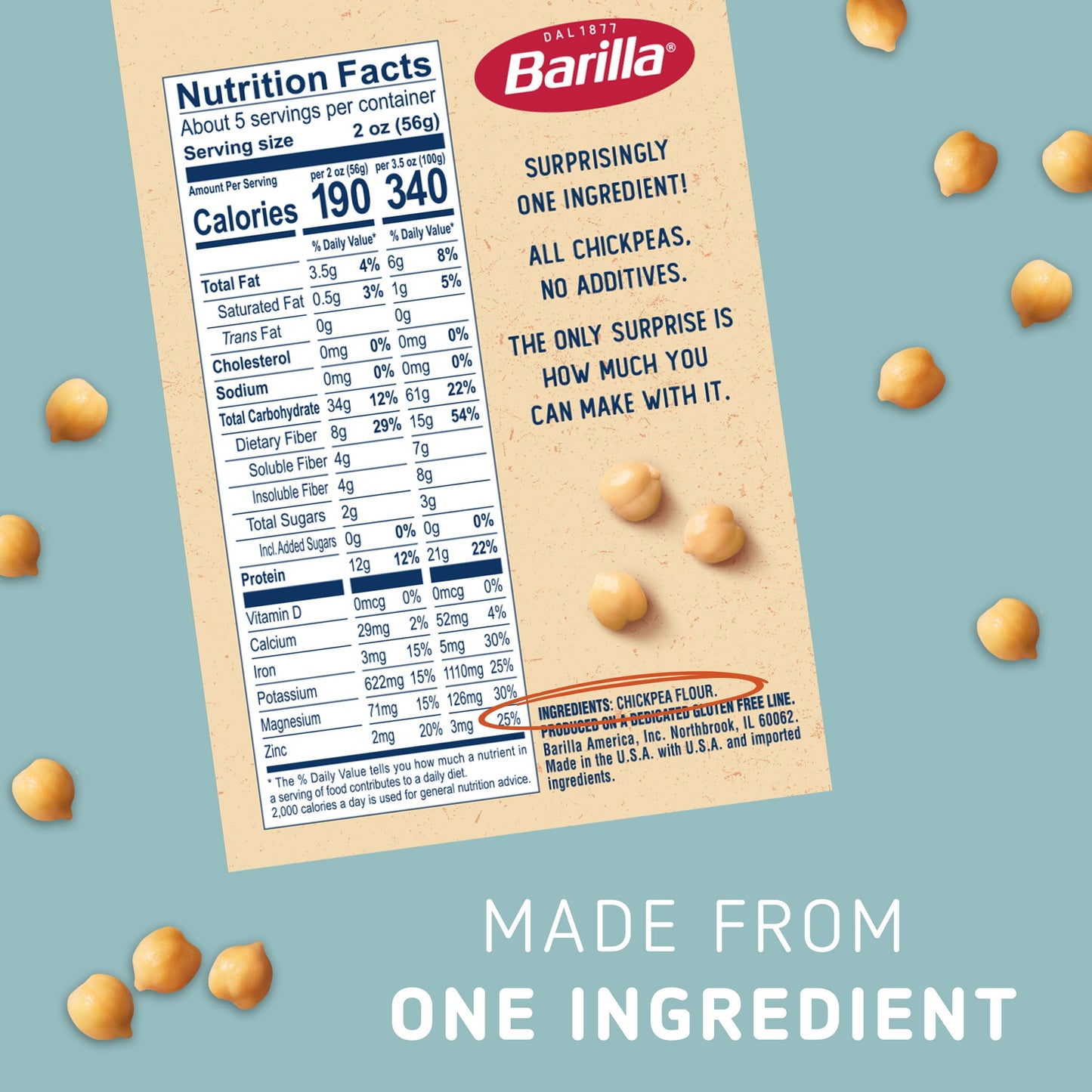 Barilla Chickpea,Orzo, 10Oz (Pack Of 8)