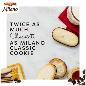 Pepperidge Farm Milano Double Dark Chocolate Cookies, 7.5 OZ Bag (15 Cookies)