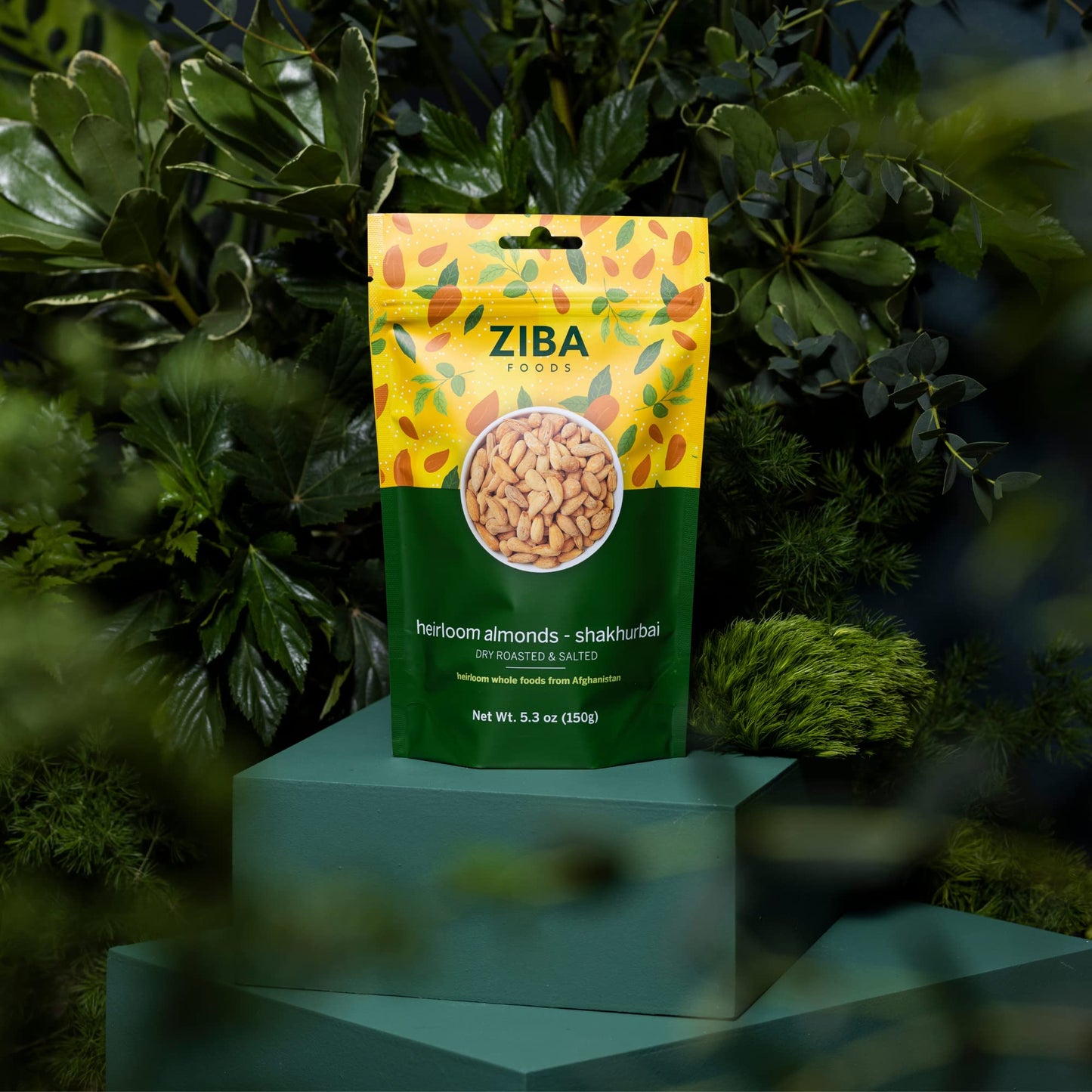 Ziba Foods Heirloom Shakhurbai Almonds  Dry Roasted & Salted  Non-Gmo Vegan Gluten Free Snack Nuts  Heirloom Warm & Nutty  Healt