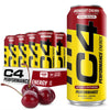 Cellucor C4 Energy Drink, Carbonated Zero Sugar, Pre Workout, Beta Alanine, Midnight Cherry, 16 Fl Oz, Pack of 12