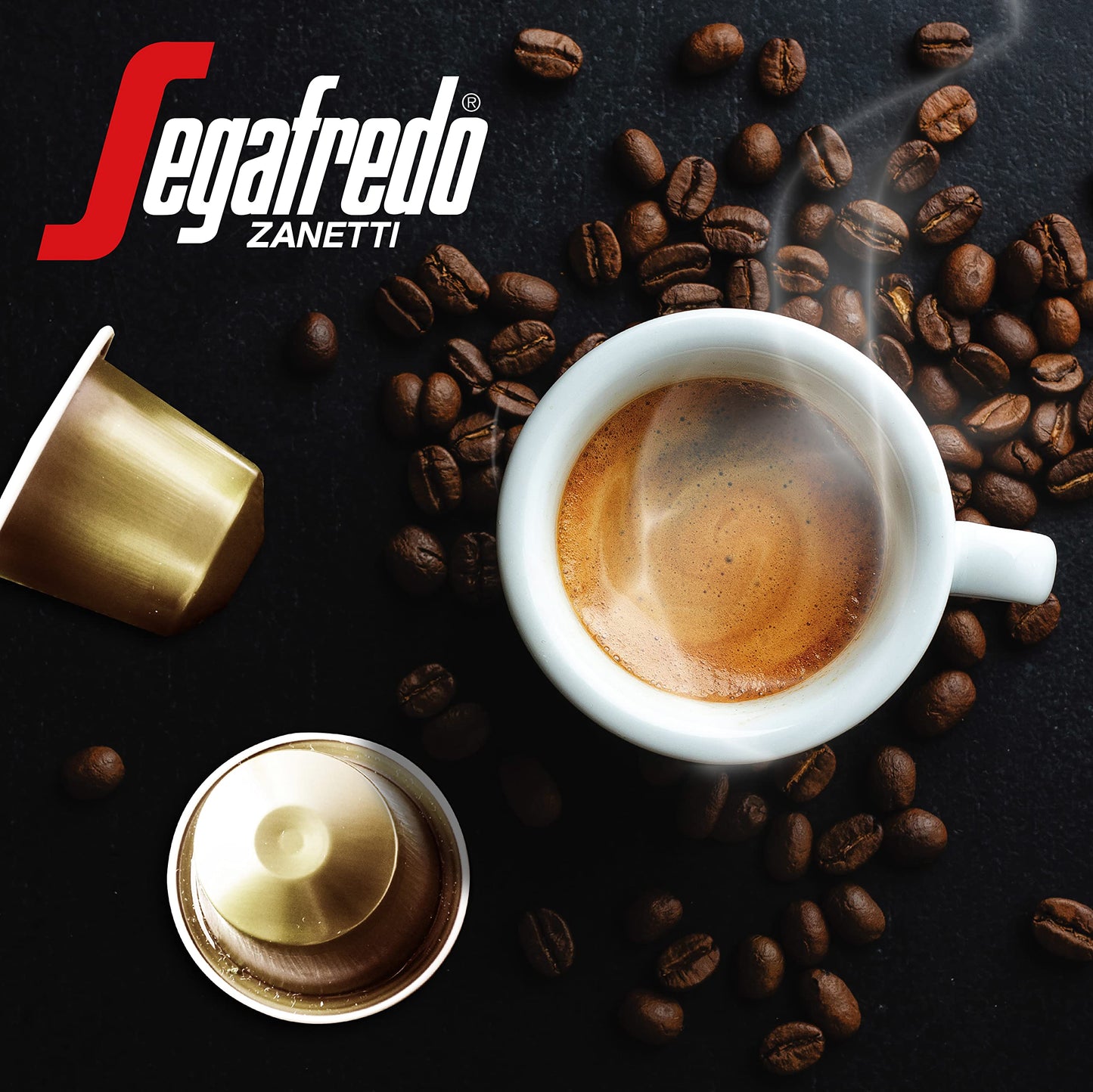 Segafredo Zanetti Espresso compact pieces - Medium Roast, Intensity 9, Aluminum Pods for Nespresso Original Machines, 10 Count