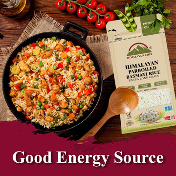 Himalayan Chef Parboiled Basmati Rice, Healthy & Extra Long Grain Rice, Premium Quality, Fluffy Quick Cooking Aromatic, Non-Gmo,