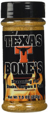 Texas T-Bones Rub and Seasoning for Steaks Burgers and Fries 7.5 Ounce
