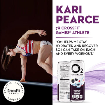 O2 Blackberry Currant Post Workout Recovery Drink - Powerful Electrolyte Drink For Daily Hydration