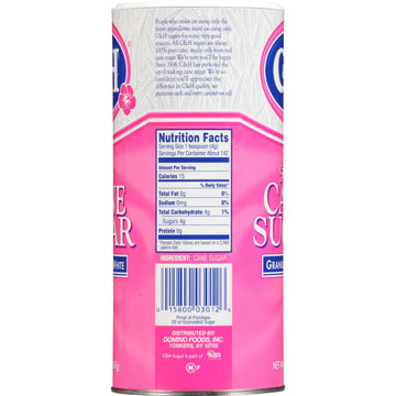 C&H Premium Pure Cane Granulated Sugar, 20 Oz Canister (Pack Of 3)