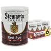 Stewarts - Red Eye Ground Coffee - Dark Roast - Vacuum Sealed Bags - Bold & Rich Dark Roast Ground Coffee - Ideal for Morning En