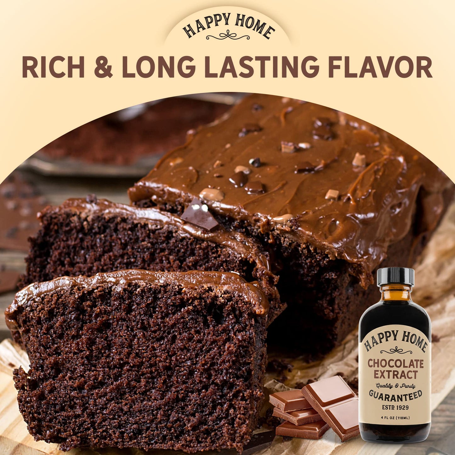 Happy Home Premium Natural Chocolate Flavor - Certified Kosher, 4 oz.