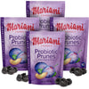 Mariani Probiotic Pitted Prunes - Gluten Free, Vegan - 7oz (Pack of 4) - Resealable Bag - Healthy Snack for Kids & Adults