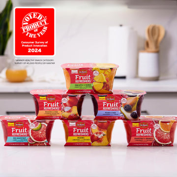 Del Monte Refreshers Grapefruit & Oranges in Pomegranate Fruit Water Cups, 7 Oz, Pack of 12