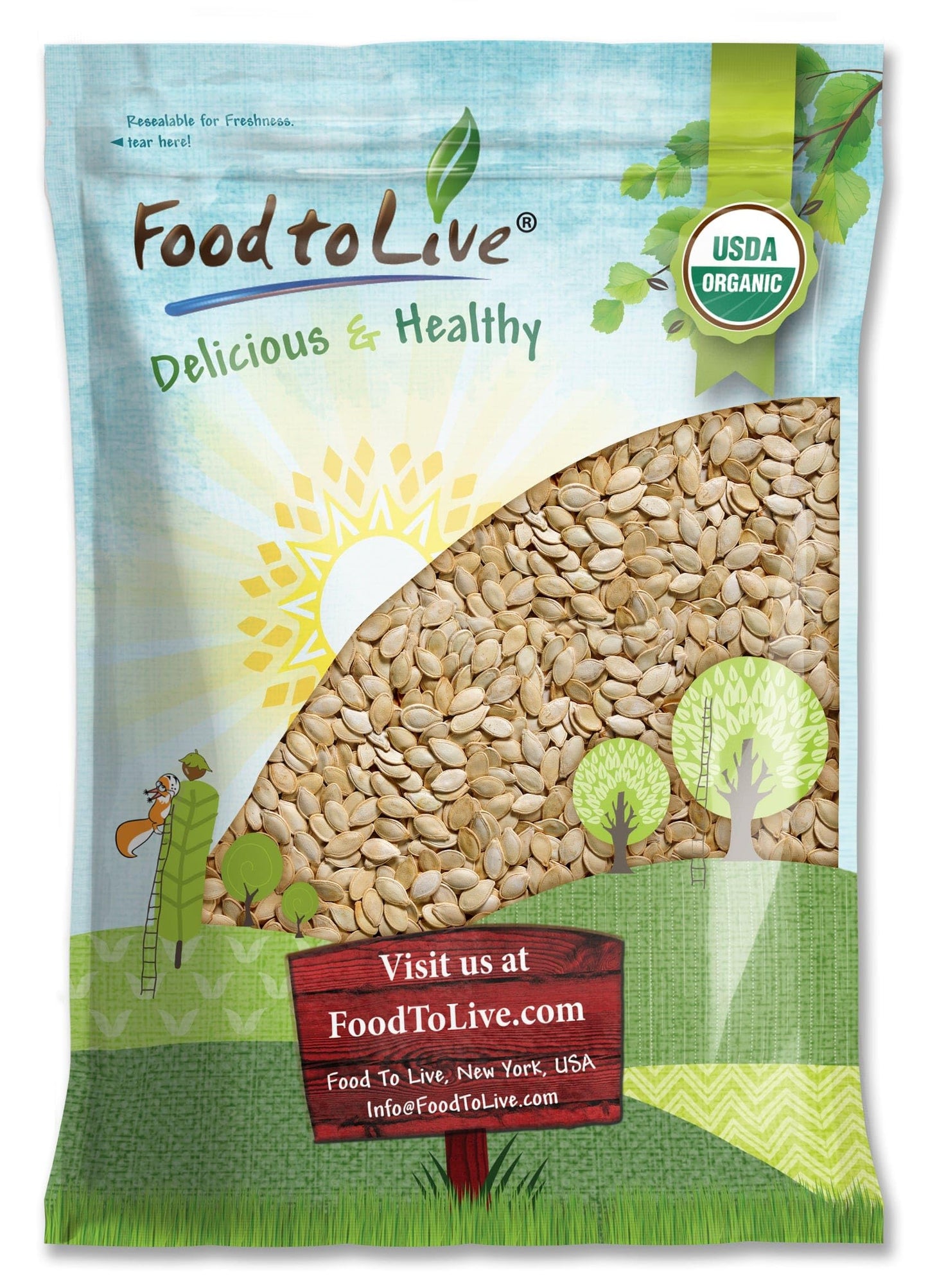 Food To Live Organic Dry Roasted Pumpkin Seeds In Shell With Himalayan Salt 10 Pounds - Nutritious Snack Made From Top-Grade Non-Gmo Seeds Perfect For Keto And Paleo Diet. Rich Flavor. Kosher Vegan