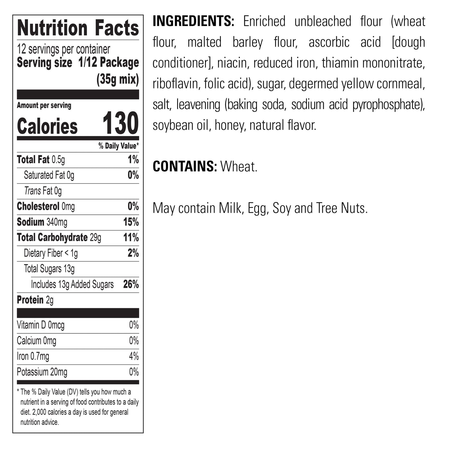 Krusteaz Honey Cornbread & Muffin Mix, 15-Ounce Box (Pack of 2)