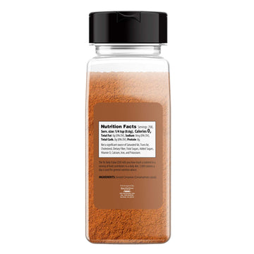 Unpretentious Ground Cassia Cinnamon, 4 Cup Shaker Jar, Pure, Non-Gmo & Gluten-Free For Baking & Cooking