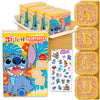Disney Lilo And Stitch Shortbread Cookies Snack Box (6Oz) - Pantry Birthday Party Favors 4 Cookie Pack Bundle With Stitch Sprinkled Cookie Sweet , Stickers | Kids Snacks For School Lunch