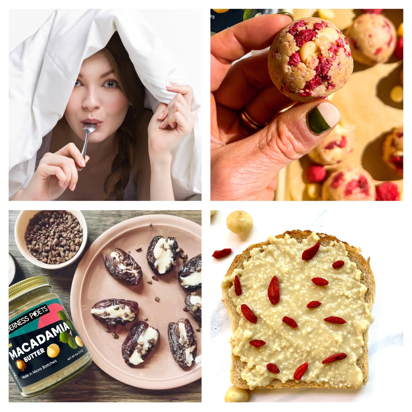 Wilderness Poets, Raw Macadamia Nut Butter - Keto, Vegan, No Salt (8 Ounce) - Glass Jar