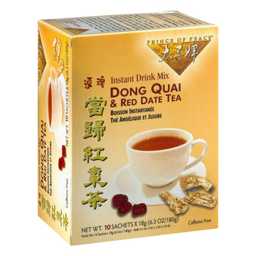 Prince Of Peace Dong Quai & Red Date Instant Tea 10 Tea Bags (Pack Of 6)