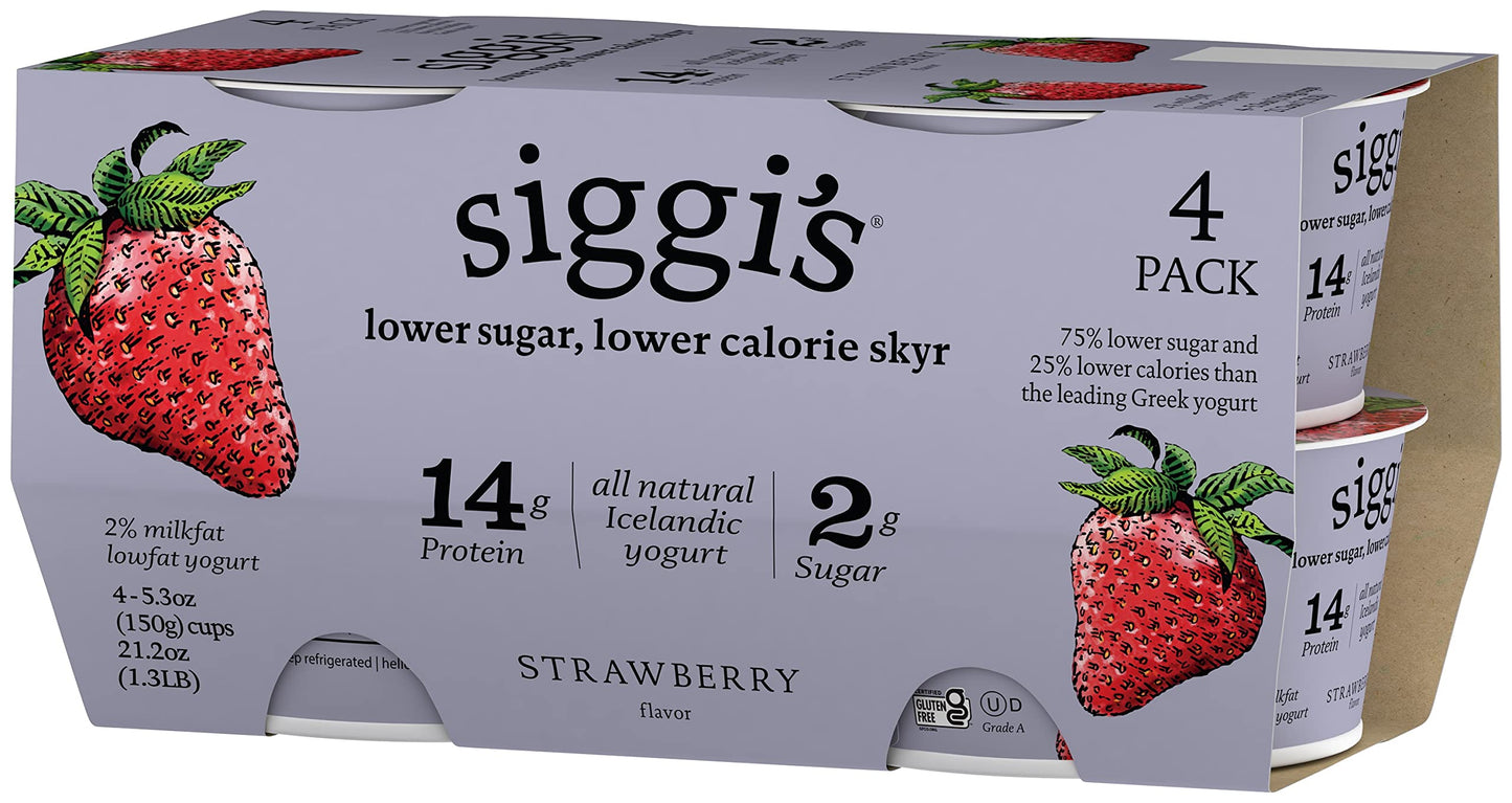 Siggis Yog Strw Skyr 4Pk (4X4.00)