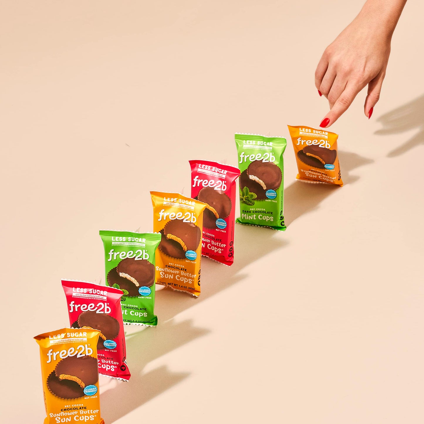 Free2B Sunflower Butter Sun Cups, Safe For School And Allergy Friendly - Gluten-Free, Dairy-Free, Nut-Free, And Soy-Free - Dark