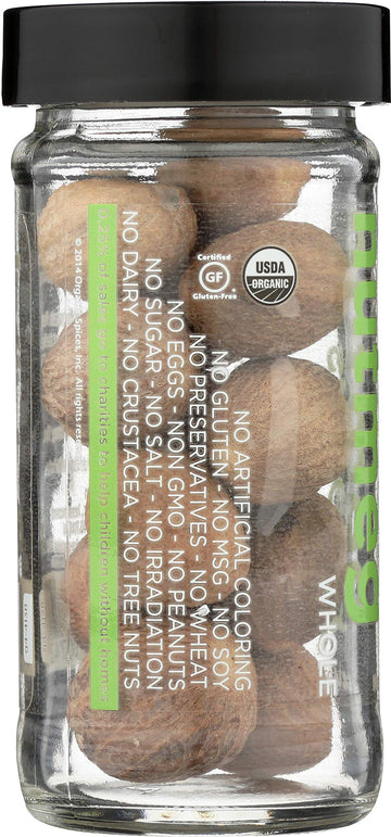 SPICELY Organic Nutmeg Jar Whole, 1.4 OZ