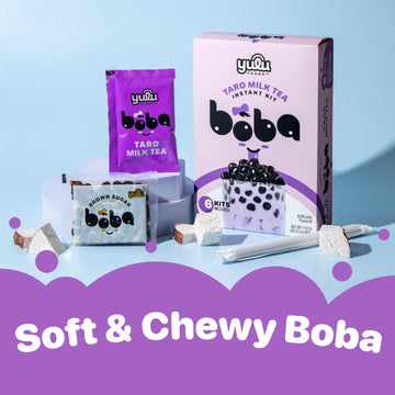 Yulu Foods Instant Bubble Pearls For Taro Milk Tea With Brown Sugar Flavor - 6 Servings