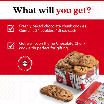 Davids Cookies Get Well Soon Cookie Gift Basket - Gourmet Bakery Dessert Gift for Recovery, Comfort and Appreciation Occasions