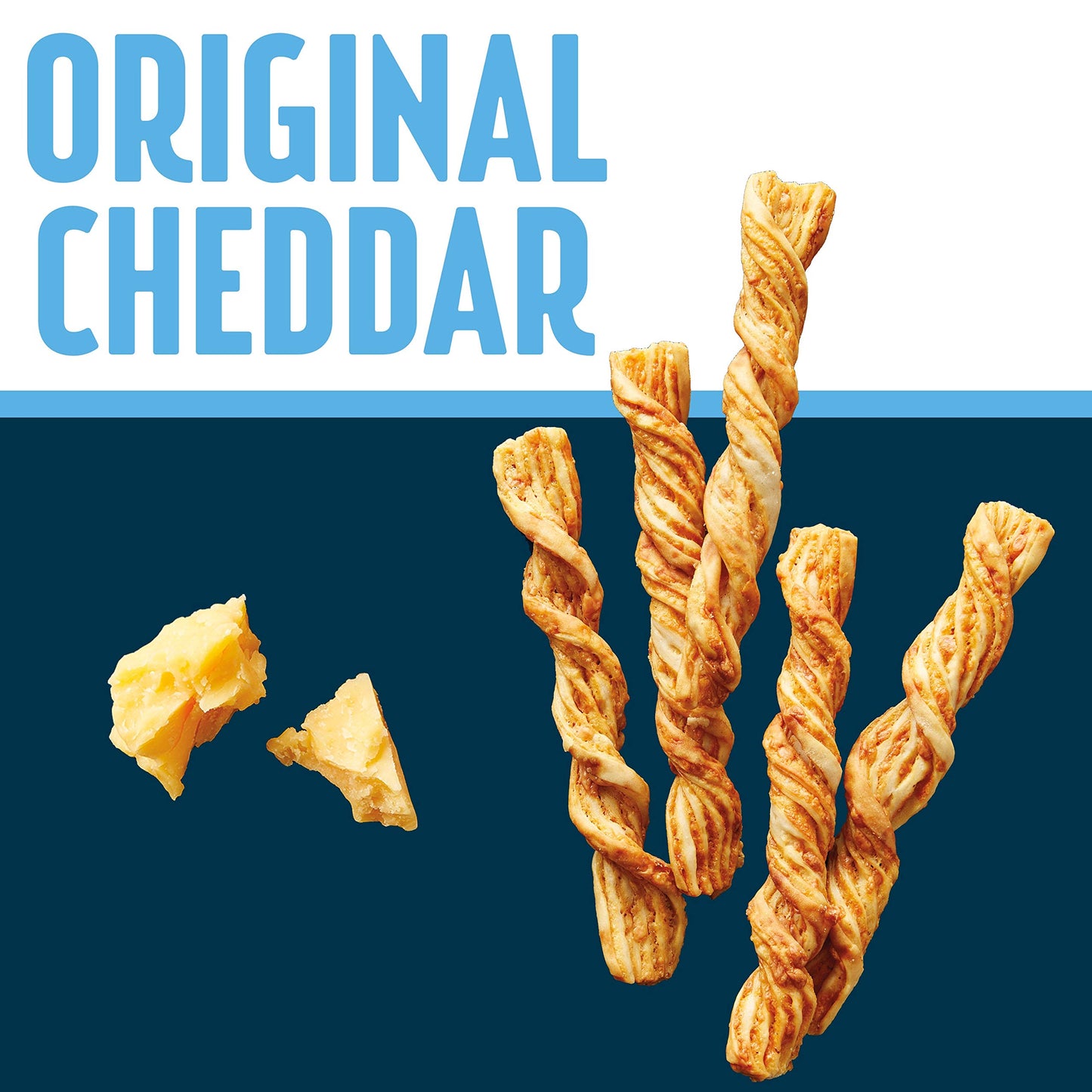 John Wm. Macy'S Cheesesticks, Natural Crunchy Cheese And Sourdough Twists In Original Cheddar, 4 Ounce Box, 12 Count.
